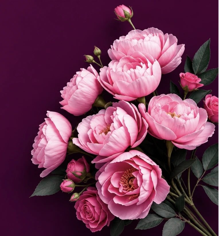Fresh peony bouquet